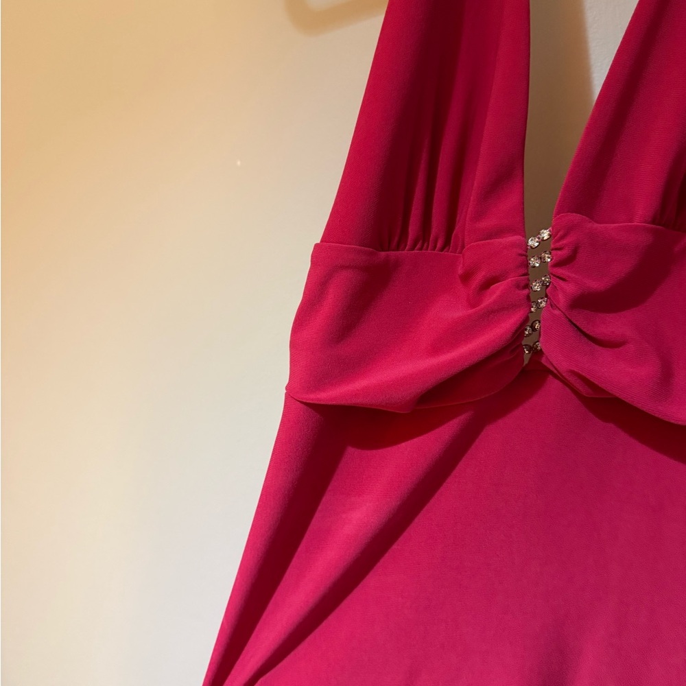 Forever 21 Vibrant Pink Halter Top with Faux Diamond Details - Picture 3 of 6